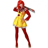 Atosa Halloween Clown Kostuum Geel XS-S