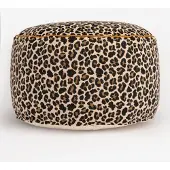 Sissy-Boy Bruine Poef Met Leopard Patroon