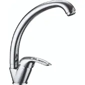 GPD KeukenkraanMTE120, Keukenmengkraan, Kalkbreker, Met draaibare uitloop, RVS, Waterbesparende.
