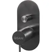 Qisani Flow inbouwthermostaat afbouwdeel gun metal
