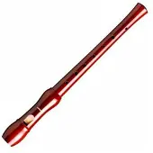 Hohner blokfluit, Musica Line, barokke vingerzetting, dubbele gaten, tweedelig, donker perenhout.