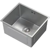 ML-Design Inbouwspoelbak 34x40 cm zilver met roestvrijstalen afvoer en overloop ML design