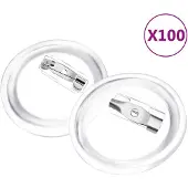 vidaXL Buttons met spelden 100 st 25 mm acryl