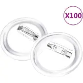 vidaXL Buttons met spelden 100 st 37 mm acryl