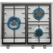 Teka EX 60 1 3G AI AL DR NAT, RVS, Inbouw, Gas, 3 zones, 3 zones, Extra groot