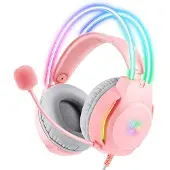 Onikuma Gaming Headset - - X26 - Bedraad - Roze - Ademgeluiddemping