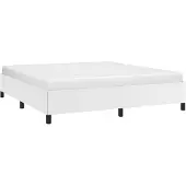 vidaXL Bedframe zonder matras, wit, 160x200 cm, kunstleer
