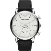 Giorgio Armani Analoog horloge 'AR1807' zwart / zilver / wit