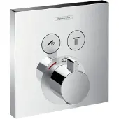 Hansgrohe Shower Select - Thermostaat mengkraan met stopkraan voor 2 functies, chroom 15763000