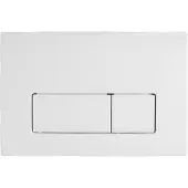 Geberit Delta50 bedieningsplaat - 2-toets spoeling - rechthoekige knoppen - dualflush - alpien wit