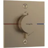 Hansgrohe ShowerSelect Comfort E thermostaat inbouw voor 2 functies, Brushed Bronze
