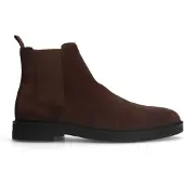Manfield Bruine suède chelsea boots | Maat 45