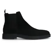 Manfield Zwarte suède chelsea boots | Maat 47