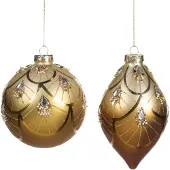 Goodwill Kerstbal Glas Goud Voordeel Ass. Per 2 Stuks