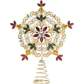 Goodwill Kerstboompiek-Piek Ster Goud-Rood 33 cm
