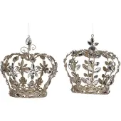 Goodwill Kerstbal-Jewel-Kroon-Piek Champagne 19 cm LET OP Prijs Per Stuk