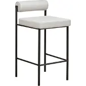 Beliani AMAYA - Barkruk set van 2 - Lichtgrijs - Polyester