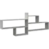 vidaXL Wandschap 167,5x18x68 cm bewerkt hout betongrijs