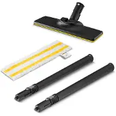 Karcher EasyFix Vloermondset voor de SC 1 - Incl. verlengbuizen (2st.) - Microvezel - Klittenbandbevestiging - Flexibel scharnier mondstuk
