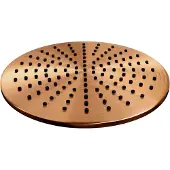 Brauer Copper Carving thermostatische inbouw regendouche 3-weg omstelling SET 28 met 30 cm douchekop en gebogen muurarm en staaf handdouche en doucheslang en wandaansluitbocht koper geborsteld PVD