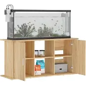 vidaXL Aquariumstandaard Sonoma Eiken 121x41x58 cm Bewerkt Hout
