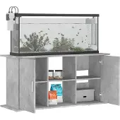 vidaXL Aquariumstandaard Betongrijs 121x41x58 cm Bewerkt hout