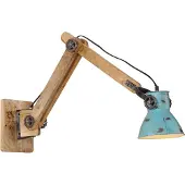 vidaXL Wandlamp 25 W E27 96x15x20 cm verweerd blauw