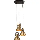 vidaXL Hanglamp, 25W, antiek messing, 30x30x100 cm, E27