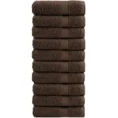 vidaXL Badhanddoeken SOLUND 10 st 600 g/m² 100x150 cm bruin