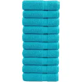 vidaXL Handdoeken SOLUND 10 st 600 g/m² 50x100 cm turquoise