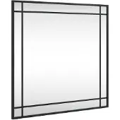 vidaXL Wandspiegel vierkant 60x60 cm ijzer zwart