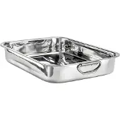 Haushalt 25012 - Lasagneschaal / Ovenschaal RVS met beugel grepen - 35 x 26 cm