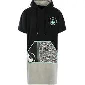 Wave Hawaii - Airlite Poncho Moledo - Surfponcho XL, zwart/grijs