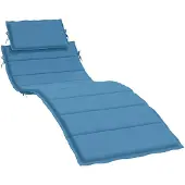 vidaXL Ligbedkussen 186x58x4 cm stof gemêleerd blauw