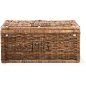 Rivièra Maison Rustic Rattan Cobblers Wharf Trunk, 90x40 cm (Naturel, 90x45x40cm)