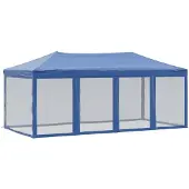 vidaXL - Partytent - inklapbaar - met - zijwanden - 3x6 - m - blauw