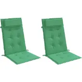 vidaXL Stoelkussens 2 st hoge rug oxford stof groen