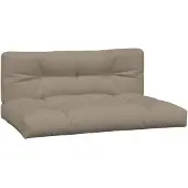 vidaXL Palletkussens 2 st stof taupe