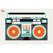 Living Walls Fotobehang ARTist Ghetto Blaster (set, 4-delig)