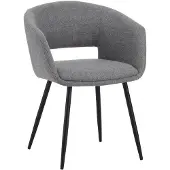 Dimehouse Kuipstoel Don | textiel grijs 55x59x78x55 cm eetkamerstoelen | NADUVI