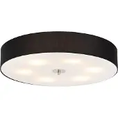 QAZQA Landelijke plafondlamp zwart 70 cm - Drum