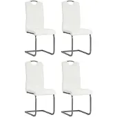 vidaXL Eetkamerstoelen 43x55x100 cm kunstleer wit 4 st online kopen