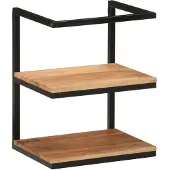 vidaXL Wandschap 40x30x50 cm massief acaciahout en ijzer