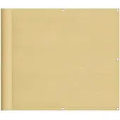 vidaXL Balkonscherm 90x500 cm 100% oxford polyester zandkleurig