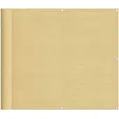 vidaXL Balkonscherm 90x400 cm 100% oxford polyester zandkleurig