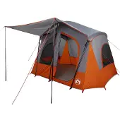 vidaXL Tent 5-persoons waterdicht grijs en oranje