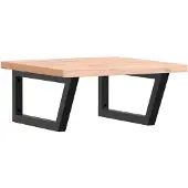 vidaXL Badkamer wandschap staal en massief beukenhout
