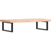 vidaXL Badkamer wandschap staal en massief beukenhout