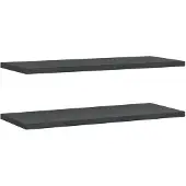 vidaXL Wandschappen 2 st 100x40 cm roestvrijstaal zwart