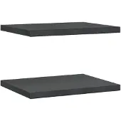 vidaXL Wandschappen 2 st 50x40 cm roestvrijstaal zwart